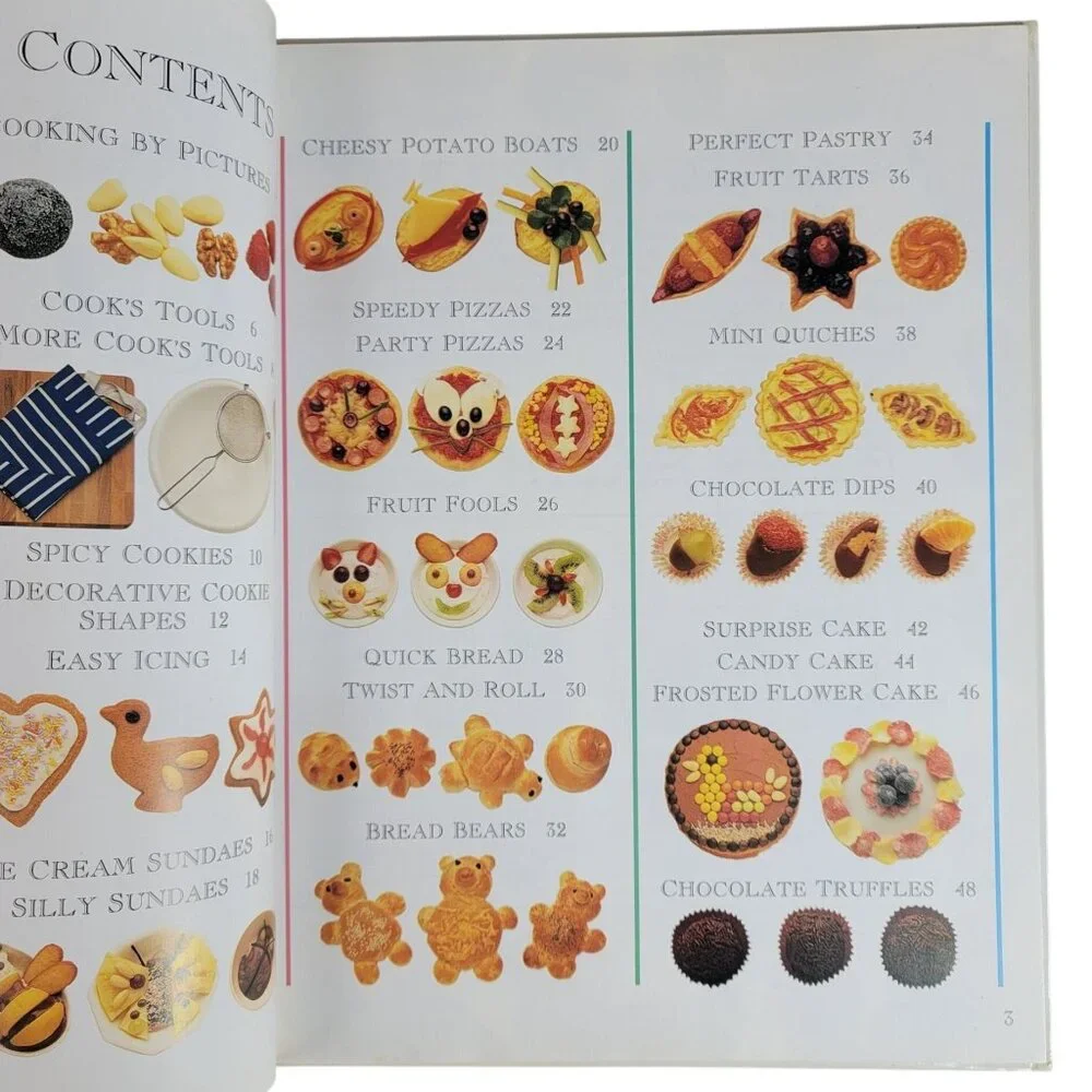 My First Baking Book 1991 Drew Cookbook 1989 Wilkes Set of 2 Vintage Hardcover